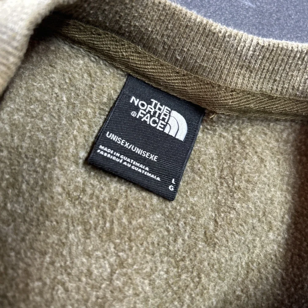 The North Face Brown Crewneck Sweatshirt Pullover Unisex Large‎ Embroidered